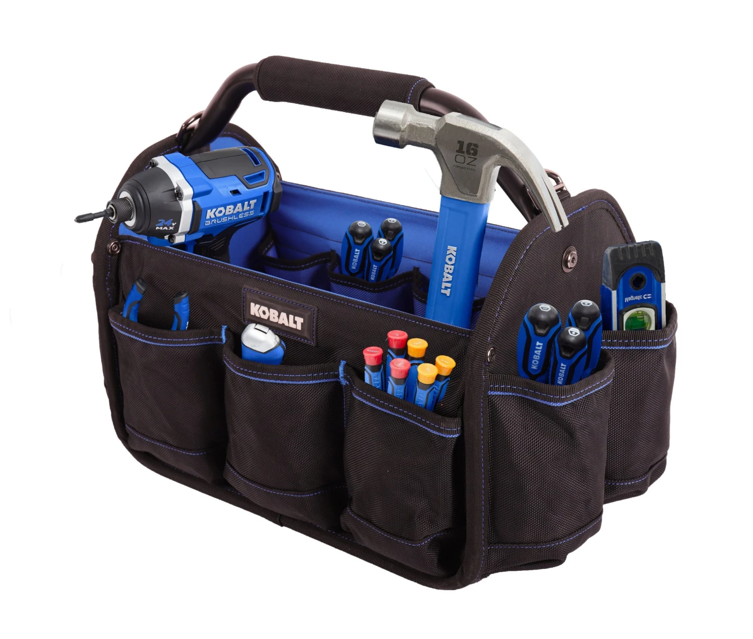 Kobalt Tool Bags Blue Black Polyester 15-in Tool Tote 5 Kobalt Tool Bags Blue Black Polyester 15-in Tool Tote - Image 3