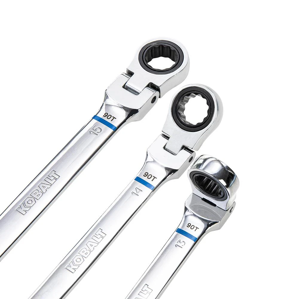 Kobalt Ratchet Wrenches & Sets 8-Piece Set 12-Point Metric Flexible Head Ratchet Wrench Set 5 Kobalt Ratchet Wrenches & Sets 8-Piece Set 12-Point Metric Flexible Head Ratchet Wrench Set - Image 3