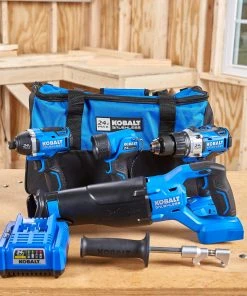 Kobalt Power Tool Combo Kits 4-Tool 24-Volt Max Brushless Power Tool Combo Kit with Soft Case (1-Battery Included and Charger Included) 19 Kobalt Power Tool Combo Kits 4-Tool 24-Volt Max Brushless Power Tool Combo Kit with Soft Case (1-Battery Included and Charger Included) -Kobalt Outlet Store 42096048