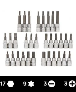 Kobalt Driver Sockets & Sets 42-Piece 3/8-in Drive Set Hex; Torx; Phillips; Flathead Bit Standard (SAE) and Metric Combination Driver Socket Set -Kobalt Outlet Store 42143243