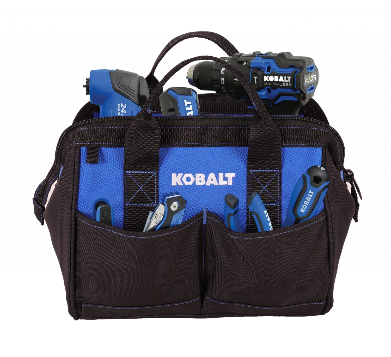 Kobalt Tool Bags Blue Black Polyester 12-in Tool Bag 6 Kobalt Tool Bags Blue Black Polyester 12-in Tool Bag - Image 4