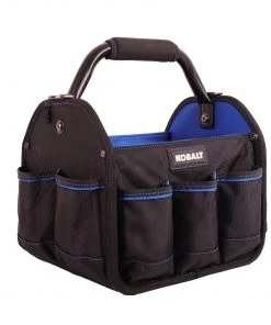 Kobalt Tool Bags Blue Black Polyester 12-in Tool Tote -Kobalt Outlet Store 42143652