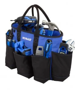 Kobalt Tool Bags Blue Black Polyester 14-in Tool Bag -Kobalt Outlet Store 42143959 scaled
