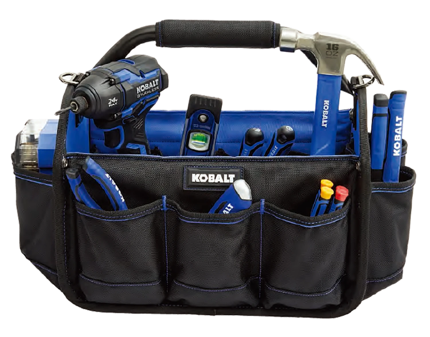 Kobalt Tool Bags Blue Black Polyester 15-in Tool Tote 6 Kobalt Tool Bags Blue Black Polyester 15-in Tool Tote - Image 4