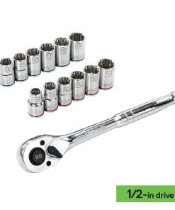 Kobalt Mechanics Tool Sets 154-Piece Standard (SAE) and Metric Combination Polished Chrome Mechanics Tool Set (1/4-in; 3/8-in) -Kobalt Outlet Store 42182654