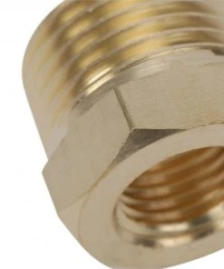 Kobalt Air Compressor Fittings NPT Brass Bushing Adapter 1/2-in (M) x 1/4-in (F) -Kobalt Outlet Store 42302038
