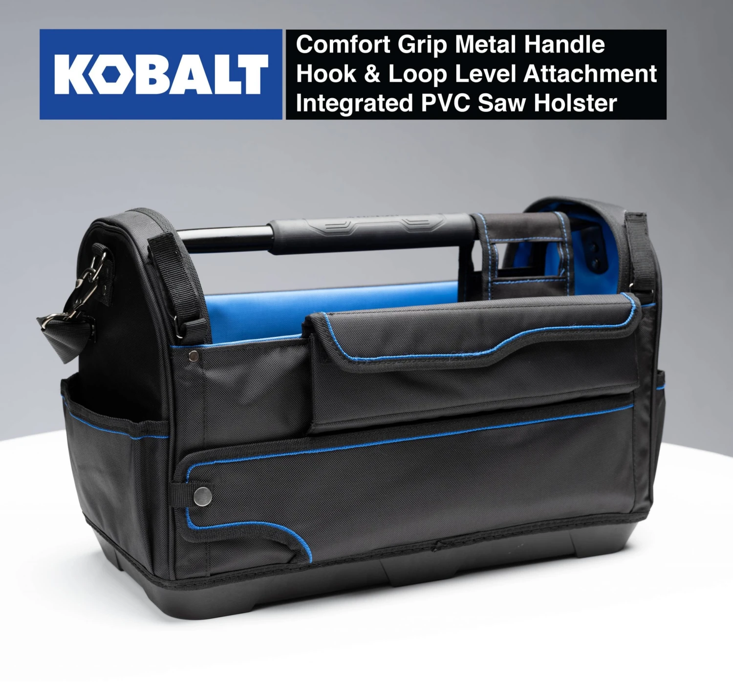 Kobalt Tool Bags Plumbing Tool Bag with Caddy Black, Blue Polyester 12.99-in 5 Kobalt Tool Bags Plumbing Tool Bag with Caddy Black, Blue Polyester 12.99-in - Image 3