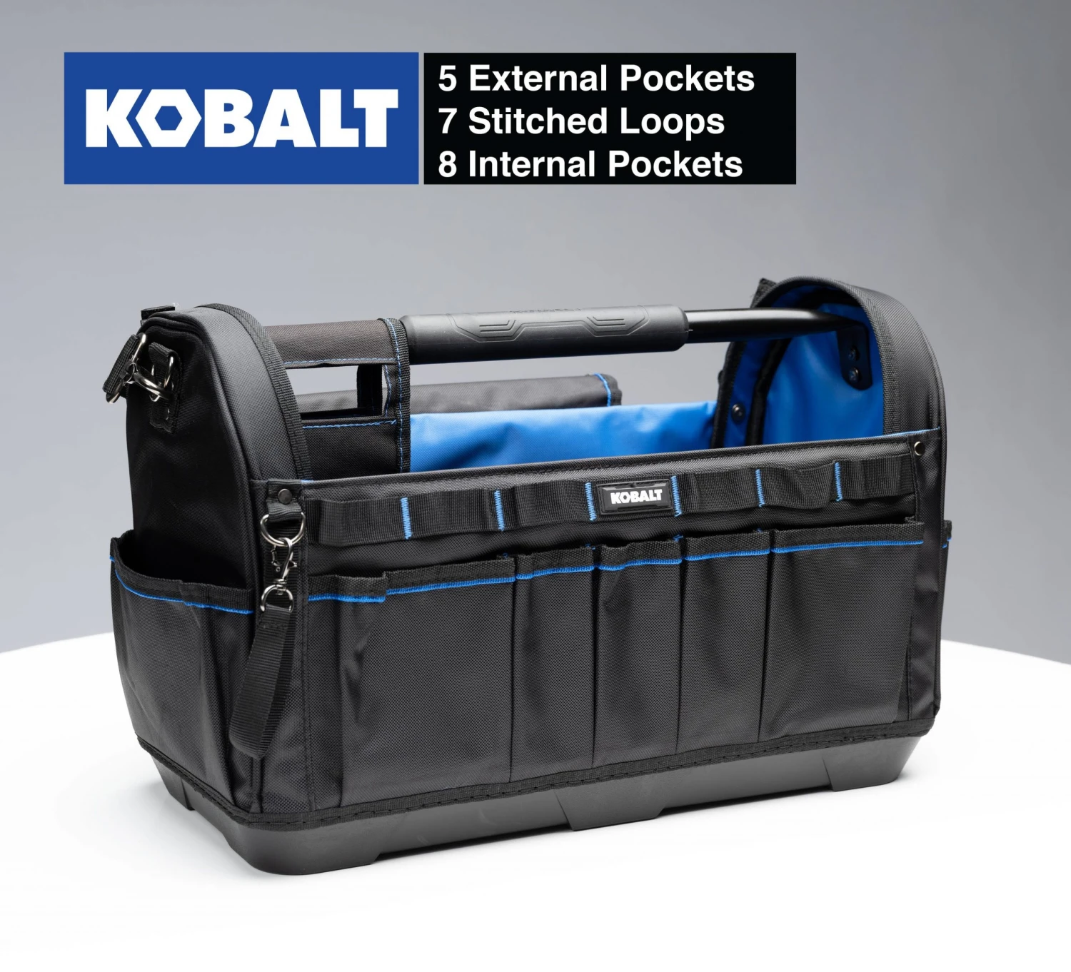 Kobalt Tool Bags Plumbing Tool Bag with Caddy Black, Blue Polyester 12.99-in 4 Kobalt Tool Bags Plumbing Tool Bag with Caddy Black, Blue Polyester 12.99-in - Image 2