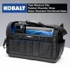 Kobalt Tool Bags Plumbing Tool Bag with Caddy Black, Blue Polyester 12.99-in