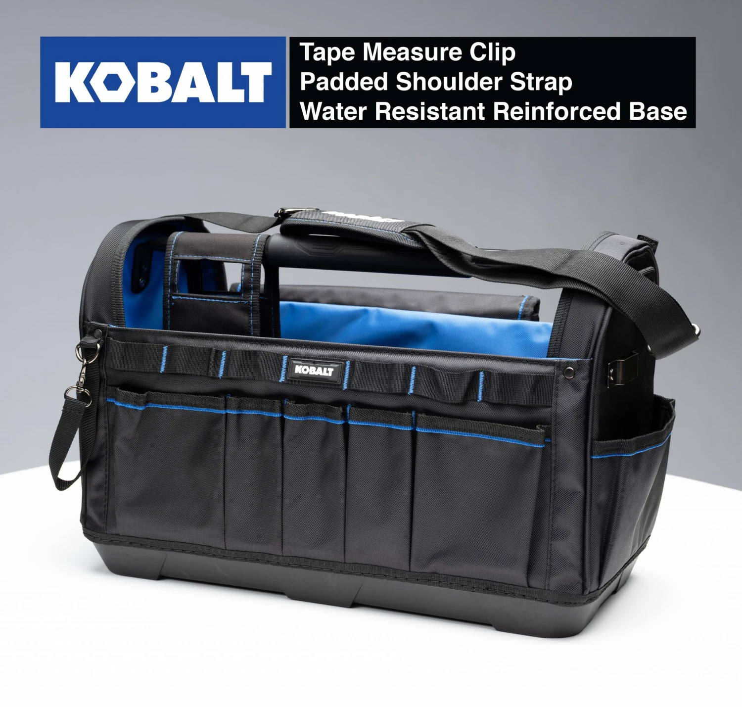 Kobalt Tool Bags Plumbing Tool Bag with Caddy Black, Blue Polyester 12.99-in 3 Kobalt Tool Bags Plumbing Tool Bag with Caddy Black, Blue Polyester 12.99-in