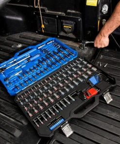 Kobalt Mechanics Tool Sets 154-Piece Standard (SAE) and Metric Combination Polished Chrome Mechanics Tool Set (1/4-in; 3/8-in) -Kobalt Outlet Store 42394163 scaled