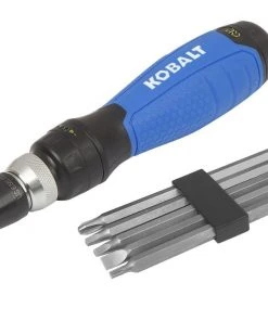 Kobalt Screwdrivers Ratcheting screwdriver set 10-Piece Plastic Handle Ratcheting Set Multi-bit Screwdriver Set