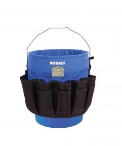 Kobalt Tool Bags Blue Black Polyester 18-in 5-Gallon Bucket Organizer