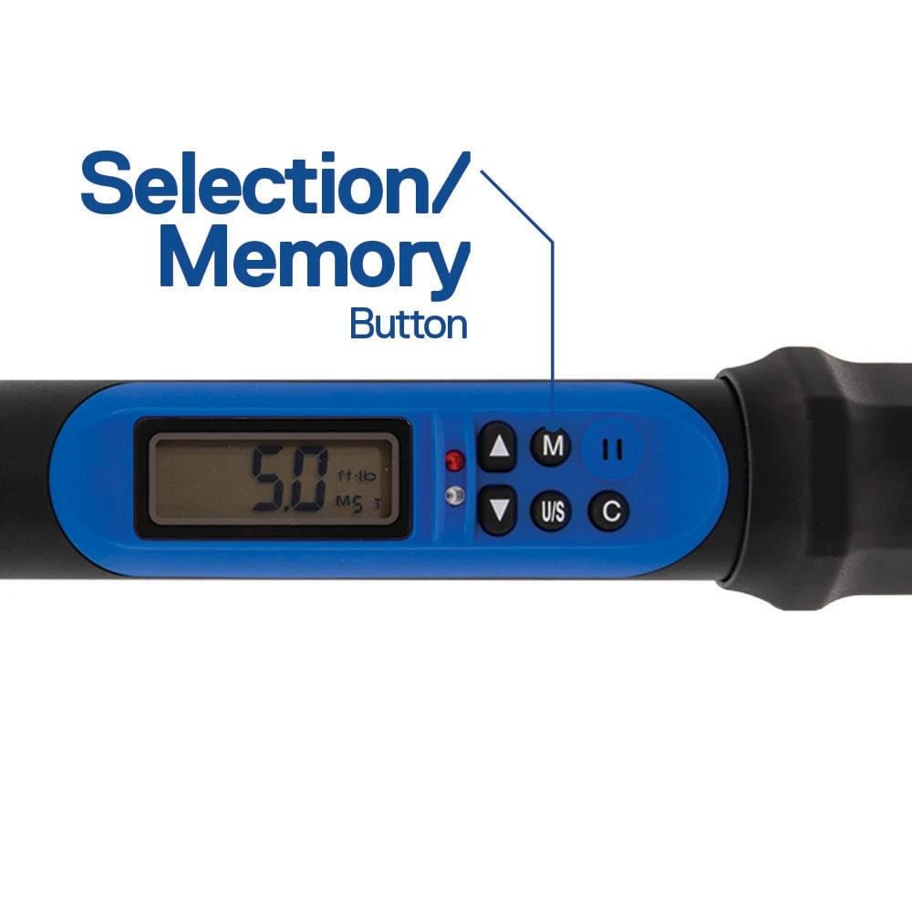 Kobalt Torque Wrenches 1/2-in Drive Digital Torque Wrench (12.5-ft lb to 250-ft lb) 11 Kobalt Torque Wrenches 1/2-in Drive Digital Torque Wrench (12.5-ft lb to 250-ft lb) - Image 9