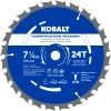 Kobalt Circular Saw Blades 7-1/4-in 24-Tooth Tungsten Carbide-tipped Steel Circular Saw Blade 2 Kobalt Circular Saw Blades 7-1/4-in 24-Tooth Tungsten Carbide-tipped Steel Circular Saw Blade -Kobalt Outlet Store 43194449