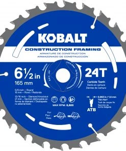 Kobalt Circular Saw Blades 6-1/2-in 24-Tooth Tungsten Carbide-tipped Steel Circular Saw Blade