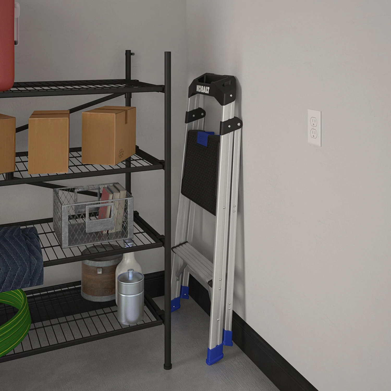 Kobalt Step Stools 2-Step 250-lb Capacity Aluminum Foldable Step Stool 8 Kobalt Step Stools 2-Step 250-lb Capacity Aluminum Foldable Step Stool - Image 7