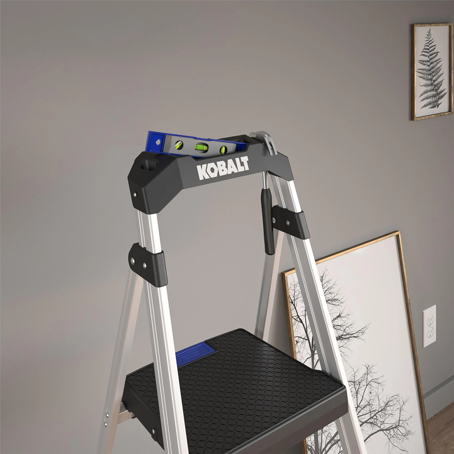 Kobalt Step Stools 2-Step 250-lb Capacity Aluminum Foldable Step Stool 9 Kobalt Step Stools 2-Step 250-lb Capacity Aluminum Foldable Step Stool - Image 8