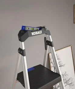 Kobalt Step Stools 3-Step 250-lb Capacity Aluminum Foldable Step Stool -Kobalt Outlet Store 43410330