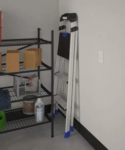 Kobalt Step Stools 3-Step 250-lb Capacity Aluminum Foldable Step Stool -Kobalt Outlet Store 43410331