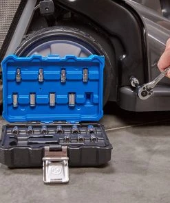 Kobalt Mechanics Tool Sets 20-Piece Standard (SAE) and Metric Combination Polished Chrome Mechanics Tool Set (1/4-in) -Kobalt Outlet Store 44282274