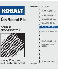 Kobalt Files 6-in Smooth Mill Round Mill File 13 Kobalt Files 6-in Smooth Mill Round Mill File -Kobalt Outlet Store 44433770