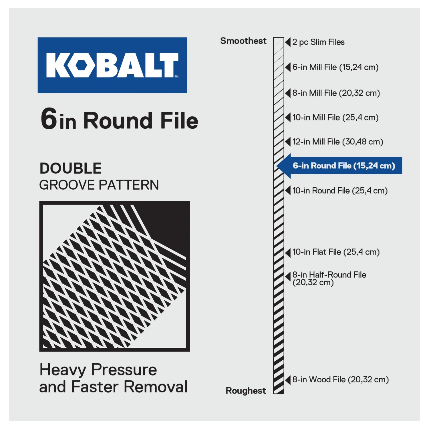 Kobalt Files 6-in Smooth Mill Round Mill File 5 Kobalt Files 6-in Smooth Mill Round Mill File - Image 3