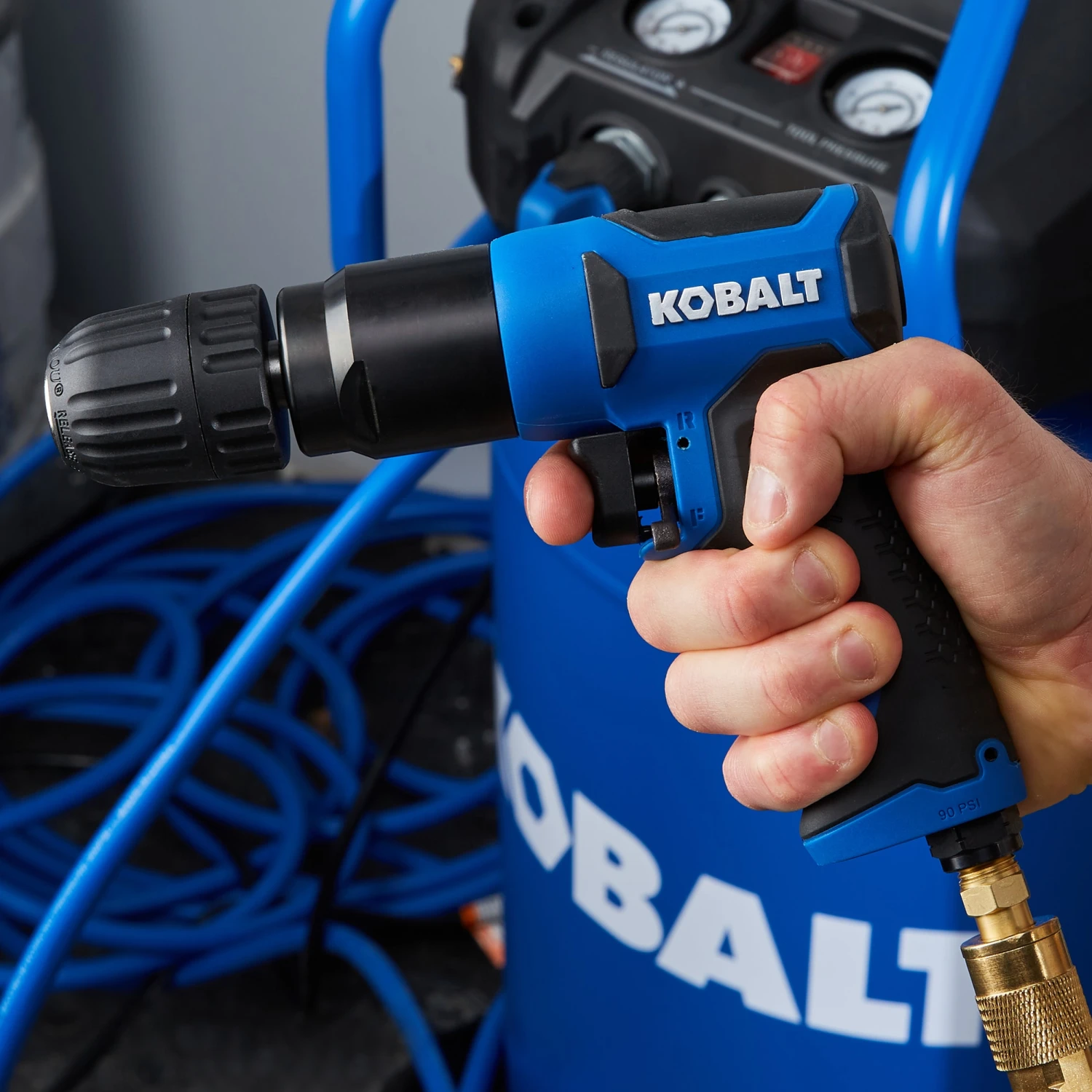 Kobalt Air Drills & Drivers Forward/Reverse Rocker Switch Air Drill 8 Kobalt Air Drills & Drivers Forward/Reverse Rocker Switch Air Drill - Image 6