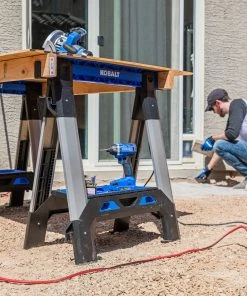Kobalt Saw Horses 30.63-in W x 33.5-in H Adjustable Pp and Steel Construction Saw Horse (1000-lb Capacity) -Kobalt Outlet Store 44626110 scaled