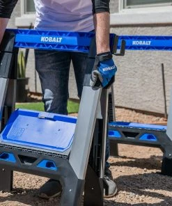Kobalt Saw Horses 30.63-in W x 33.5-in H Adjustable Pp and Steel Construction Saw Horse (1000-lb Capacity) -Kobalt Outlet Store 44628184 scaled