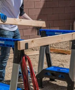 Kobalt Saw Horses 30.63-in W x 33.5-in H Adjustable Pp and Steel Construction Saw Horse (1000-lb Capacity) -Kobalt Outlet Store 44628414 scaled