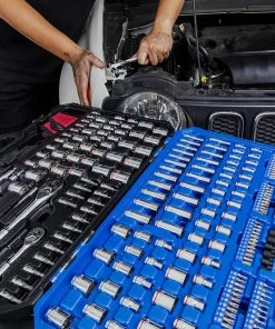 Kobalt Mechanics Tool Sets 309-Piece Standard (SAE) and Metric Combination Polished Chrome Mechanics Tool Set (1/4-in; 3/8-in) -Kobalt Outlet Store 45006291 scaled