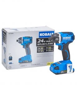 Kobalt Impact Drivers 24-volt Max Variable Speed Brushless Cordless Impact Driver (1-Battery Included) 15 Kobalt Impact Drivers 24-volt Max Variable Speed Brushless Cordless Impact Driver (1-Battery Included) -Kobalt Outlet Store 45231353