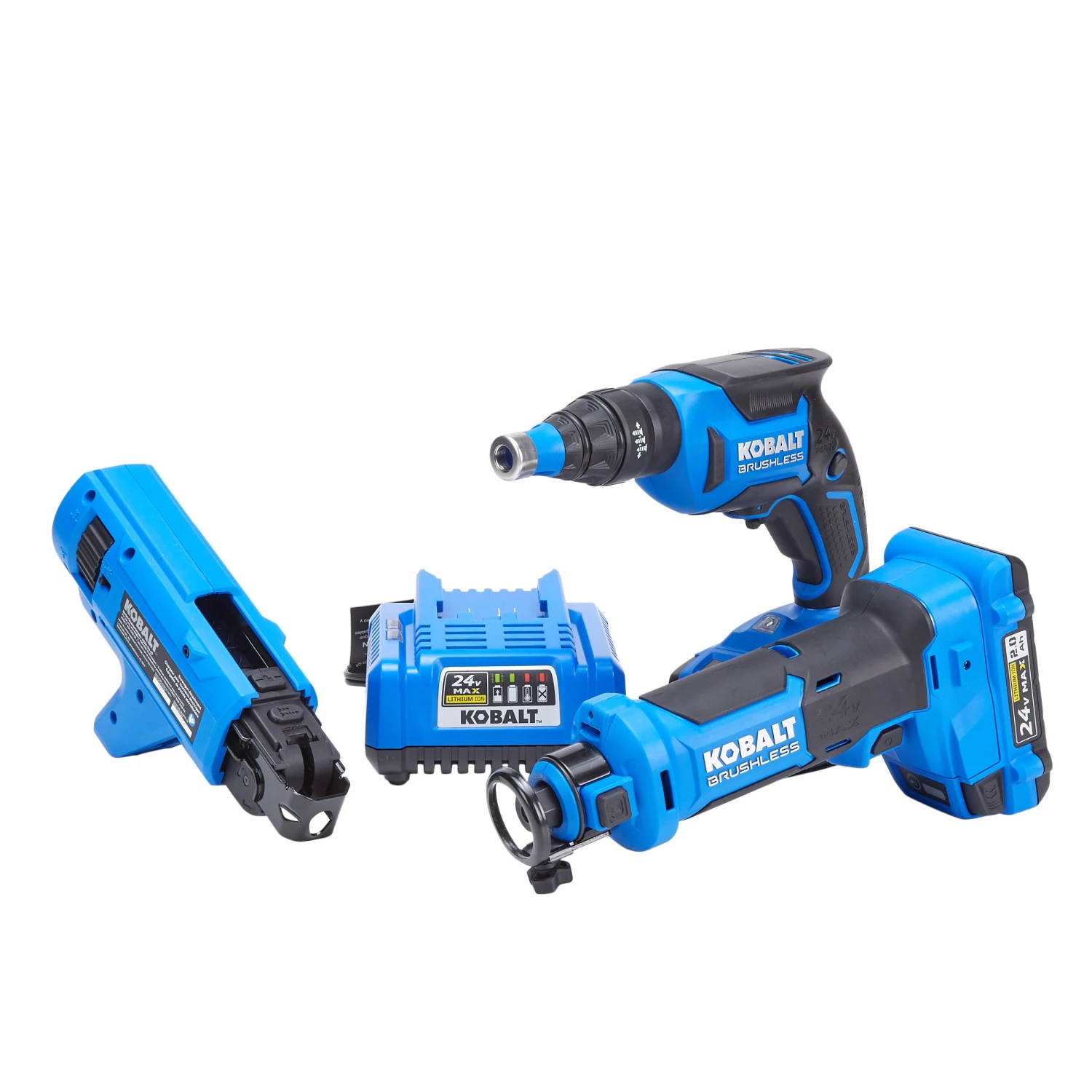 Kobalt Power Tool Combo Kits 3-Tool 24-Volt Max Brushless Power Tool Combo Kit Case (1-Battery Included and Charger Included) 7 Kobalt Power Tool Combo Kits 3-Tool 24-Volt Max Brushless Power Tool Combo Kit Case (1-Battery Included and Charger Included) - Image 5