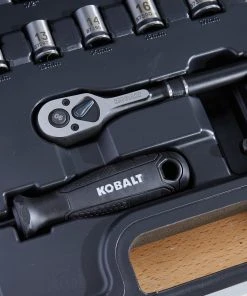 Kobalt Mechanics Tool Sets Universal 67-Piece Standard (SAE) and Metric Combination Matte Mechanics Tool Set (3/8-in) -Kobalt Outlet Store 45373708