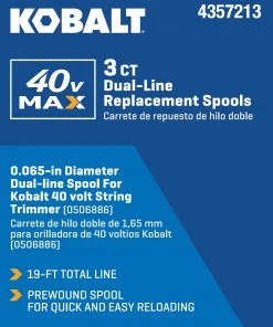 Kobalt String Trimmer Line 19-ft Spool 0.065-in 40V Spooled Trimmer Line -Kobalt Outlet Store 46556763